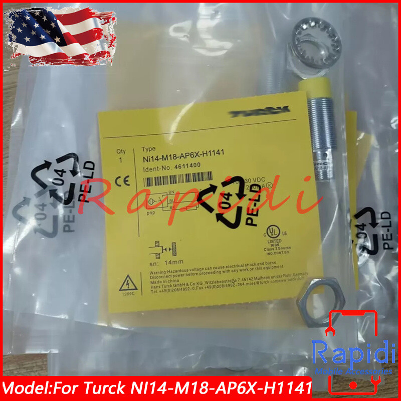 For Turck NI14-M18-AP6X-H1141 Inductive Proximity Sensor Switch 10-30VDC 200mA