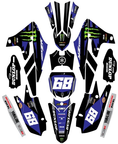 Graphics for Yamaha YZ 450f YZ450F 2018-2022 Decals stickers shrouds