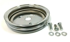 Sb Chevy Crank Double Crankshaft Short Water Pump Swp Pulley 2 Groove V-belt