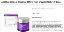 Andalou Naturals Bioactive 8 Berry Fruit Enzyme Mask, 1.7 Ounce