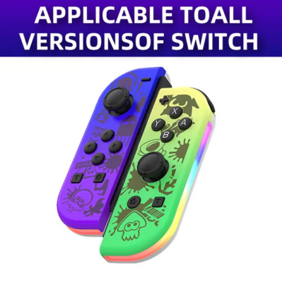 Switch Joy Controller Left Right Wireless Gamepad Joystick Splatoon 3 with LED