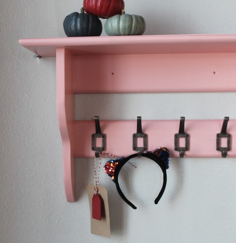 Coat Rack Hallway Shelf Rustic Kitchen Shelving With Hooks Wall Hanging Rack - Picture 12 of 30
