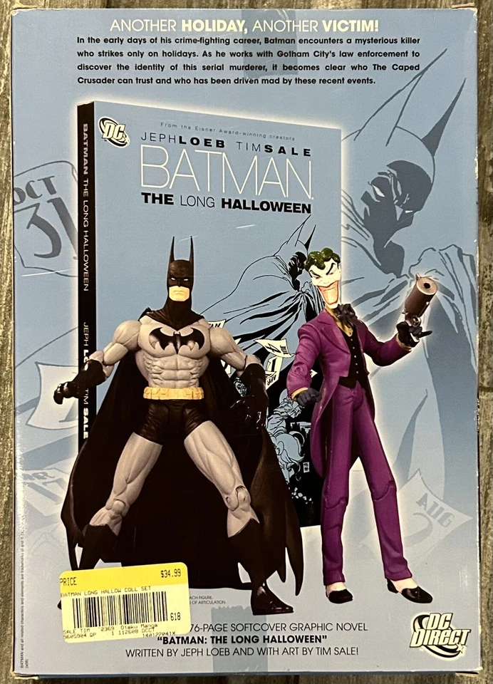 Batman The Long Halloween Collector Set DC Direct Joker w/Graphic Novel New Mint - Image 3 of 3