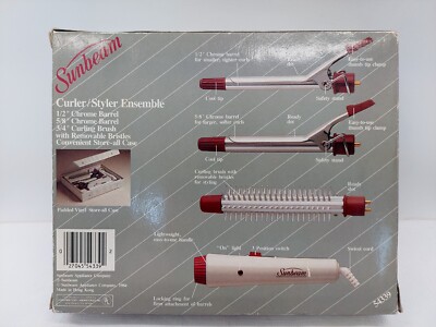 Vintage Sunbeam Curler/Styler Curling Iron Set Travel Case  display picture 3