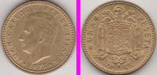 1975 Spanien 1 Peseta Erhaltung vorzüglich