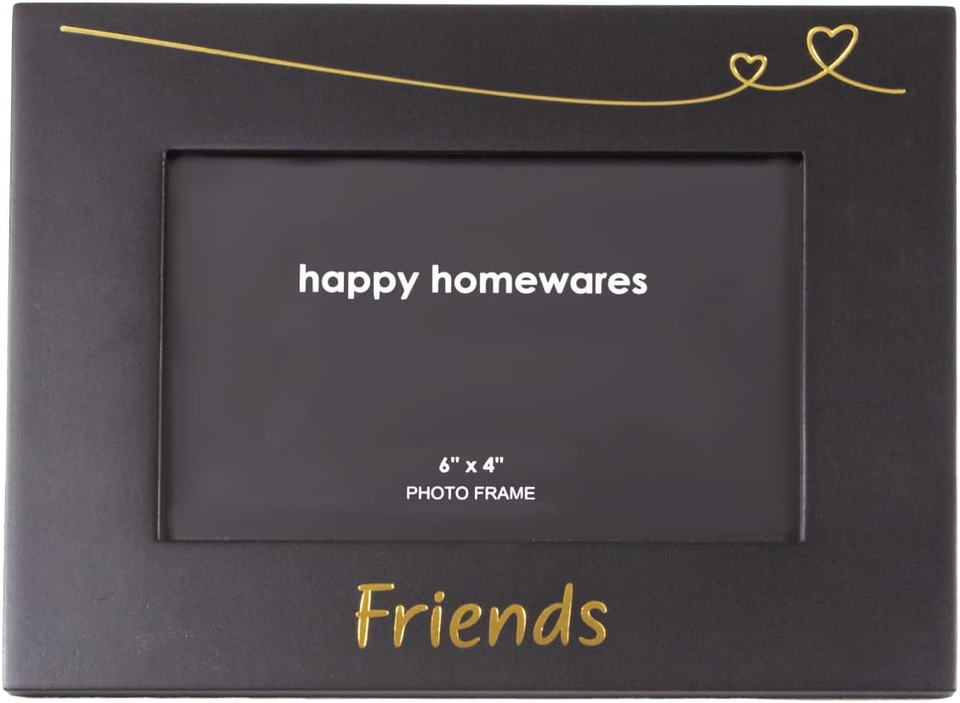 Cute and Modern Friends 4" X 6" Black Picture Frame with Eye Catching