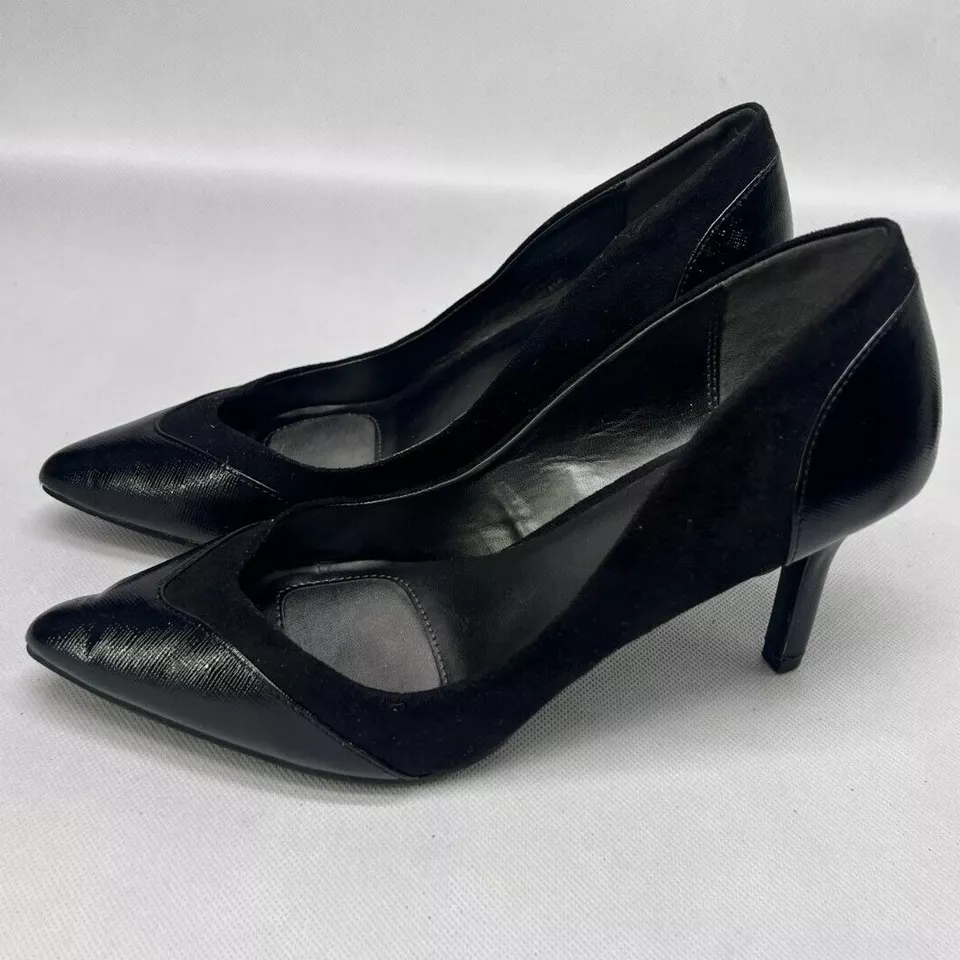 Zapatos de tacón alto Mootsies Tootsies Dare negros de gamuza sintética y cuero sintético talla 8,5 M Foto 3 de 4