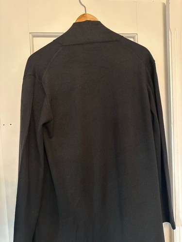 Alpha Studio cardigan lungo cappotto nero lana merino 34 36 38 S M - Foto 6 di 11