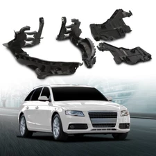 Fit For AUDI A4 B8 08-12 S4 Headlight Mount Bracket Support + Base Plate Kit