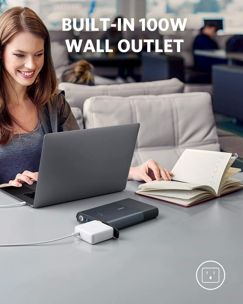 Anker Powerhouse 90, 87.6Wh Portable Charger with 100W AC Outlet/45W USB-C Powe Anker Powerhouse 90, 87.6Wh Portable Charger with 100W AC Outlet/45W USB-C Powe