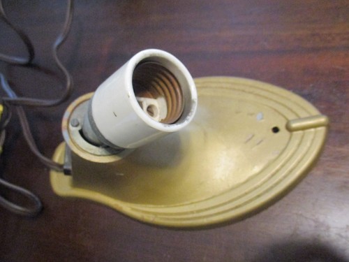 KULKA ELECTRIC MFG MT.VERNON NY Vintage Light Sconce swiveler cast iron ceramic - Picture 2 of 5