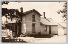 RPPC West Branch IA Iowa - Herbert Hoover Homestead - Real Photo Postcard 1920