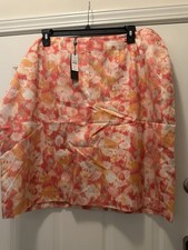 TALBOTS Pink Multi Watercolor Skirt NWT 48.99