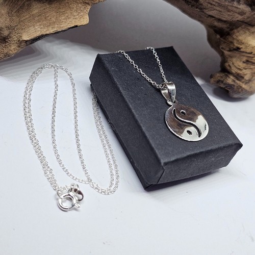 Collar con colgante Yin Yang Taijitu de plata 925, joyería de equilibrio... - Imagen 17 de 21