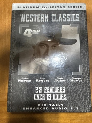 #ad WESTERN CLASSICS Platinum Collector Series DVD 20 Features SEALED NEW $4.50