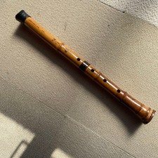 Shakuhachi Flute 1.8 Signed Kasui Bamboo Japanese Vintage Woodwind Traditional