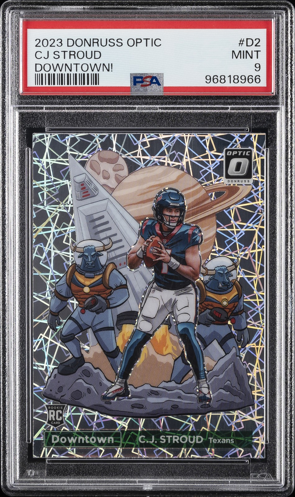 2023 PANINI DONRUSS OPTIC DOWNTOWN! #D2 CJ STROUD PSA 9