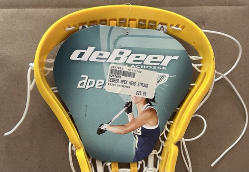 Juego de 3 cabezas de lacrosse DeBeer Apex encordadas para mujer - amarillas - Imagen 12 de 24