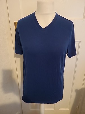 Herren T-Shirt Tu Größe M dunkelblau V-Ausschnitt Kurzarm