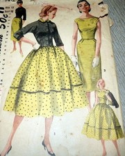 LOVELY VTG 1950s DRESS JACKET Sewing Pattern 12/30