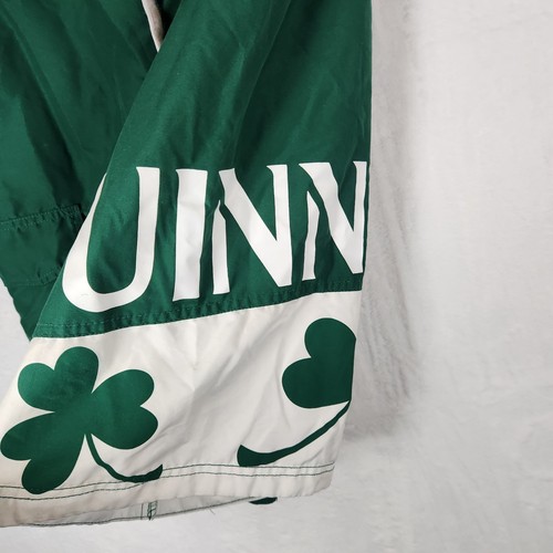 Guinness Beer Green White Spell Out Board Swim Surf Shorts Beach Trunks Size LG - Picture 5 of 9