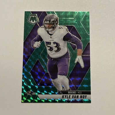 Kyle Van Noy 2025 Panini Mosaic Mosaic Green Refractor Parallel #13 Ravens