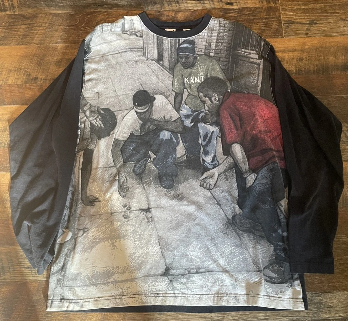 T-shirt KARL KANI Vintage USA Baseball, Bleu Royal, Taille L