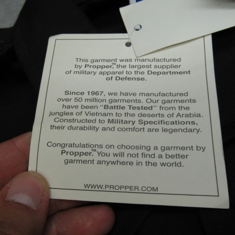 Propper Jacket Mens XXL Black Water Resistant  Military BDU Work Uniform NEW - Image 4 of 4