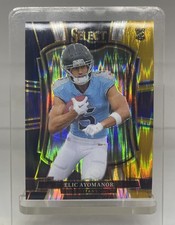 2025 Select ELIC AYOMANOR Green Yellow Shock Rookie Parallel Card #127 Titans