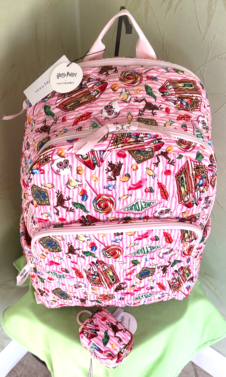 Vera Bradley Harry Potter Honeydukes Large Backpack Cosmetic Makeup Bag Set NWT VERA BRADLEY HARRY POTTER BACKPACK+EARBUD CHARM+ID LANYARD  main image 3