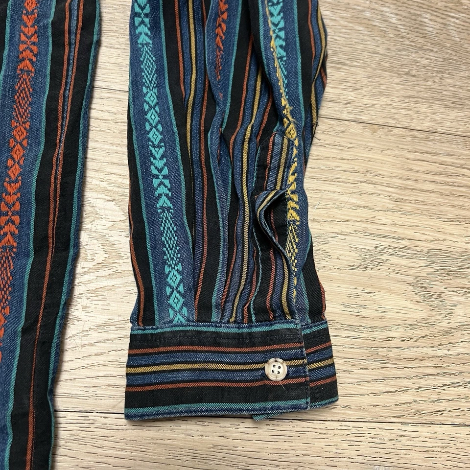 Vintage 90s Guess Georges Marciano Southwest Aztec Button Down Shirt XL NWT USA - Image 3 of 4