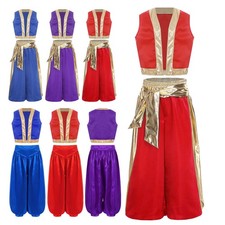 US Boy Arabian Prince Costume Dress Up Halloween Party Street Rat Suit Cosplay