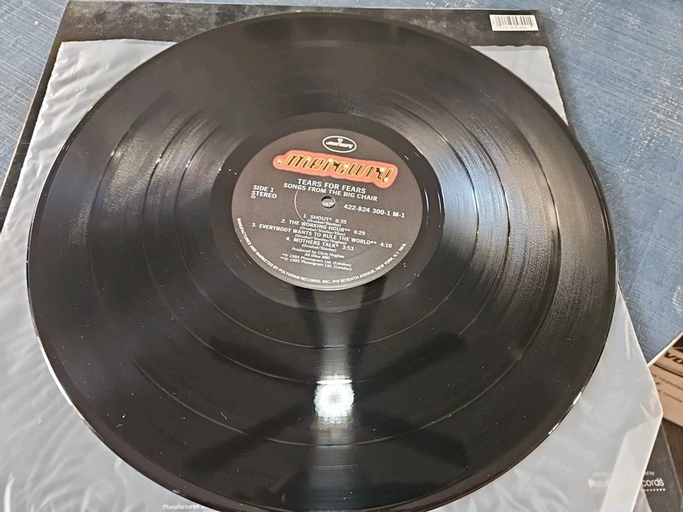 Tears For Fears Songs From The Big Chair LP Vinyl Mercury 422-824 300-1 1985 EX - Image 3 of 3