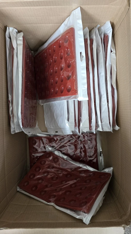 51 (17x3) Silicone Moulds Wax Chocolate Jelly Ice Mold Mini 35 half balls - Image 4 of 4