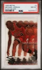 Michael Jordan 1995 Fleer Metal Slick Silver #3 PSA 8 Chicago Bulls