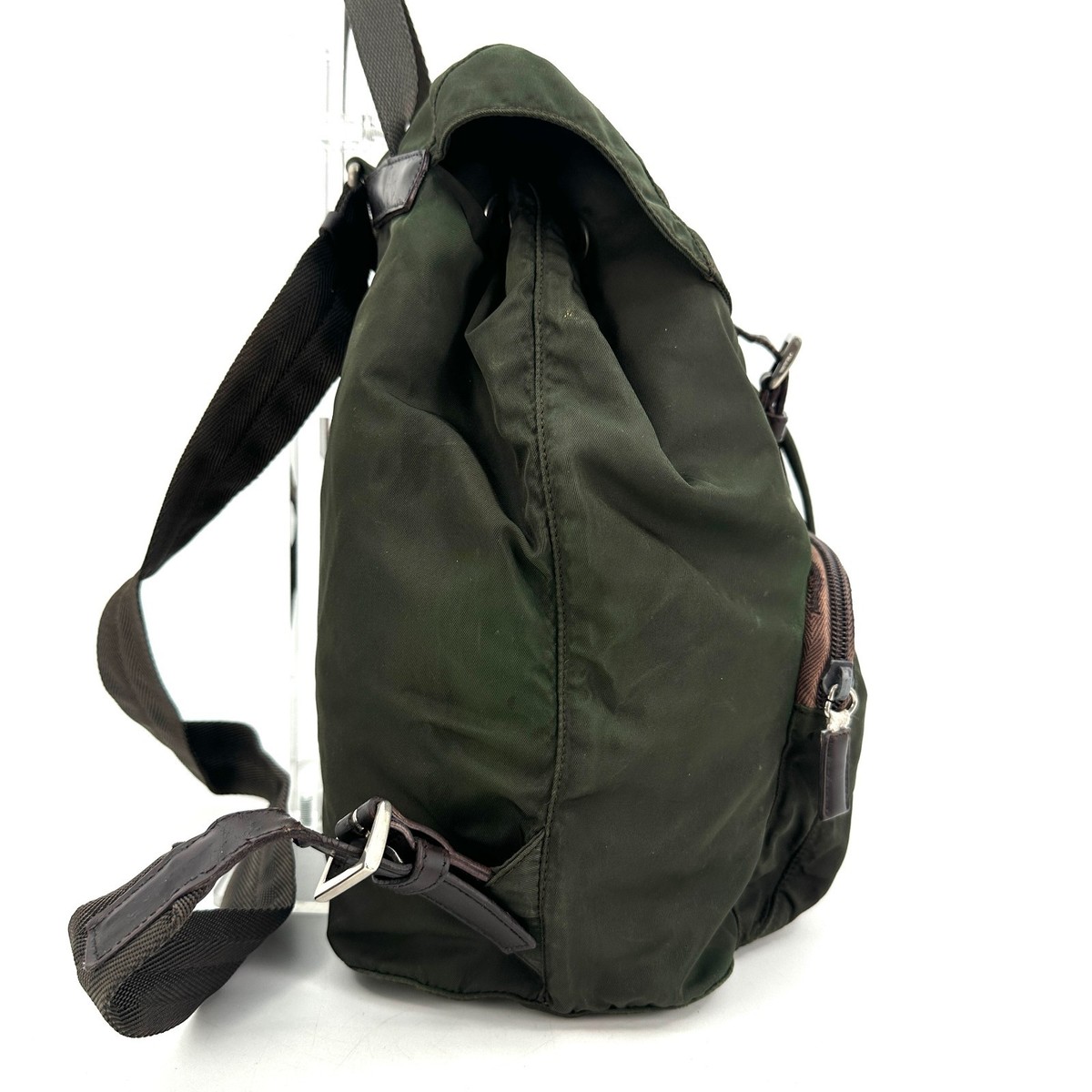 PRADA  Nylon Backpack  Green  Authentic View 5
