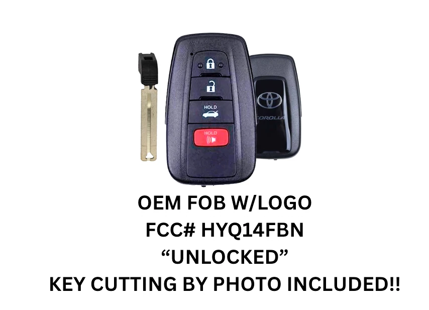 UNLOCKED ORIGINAL 2020-22 TOYOTA COROLLA SMART KEY HYQ14FBN 8990H-12040, KEY CUT - product detail image 1