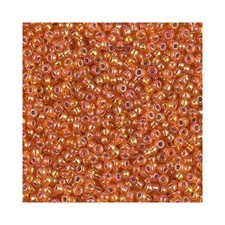 Miyuki Seed Beads 91008/11-1008 11/0 Silver Lined Orange AB 24g