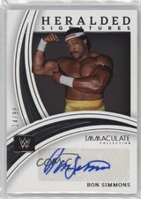 2022 Immaculate WWE Heralded Signatures 14/99 Faarooq Ron Simmons Auto HOF e0h