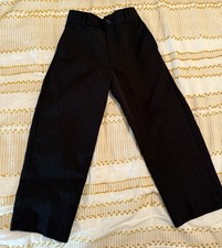 Boys Black Pinstripe Dress Pants Size 5