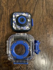 Prograce Adventure - Kids Action Sport Blue Camo Camera w/Waterproof Case Works