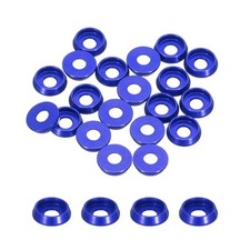 20PCS M3 Cone Cup Countersunk Washers 3mm/0.12" Aluminum Dark Blue
