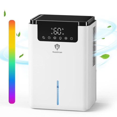 Dehumidifier for Bedroom, 68 OZ Dehumidifiers for Home Basement with Auto Def...