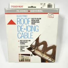 Easy Heat ADKS-300 Roof and Gutter De-Icing Heating Cable, 60 Feet; Easyheat NEW