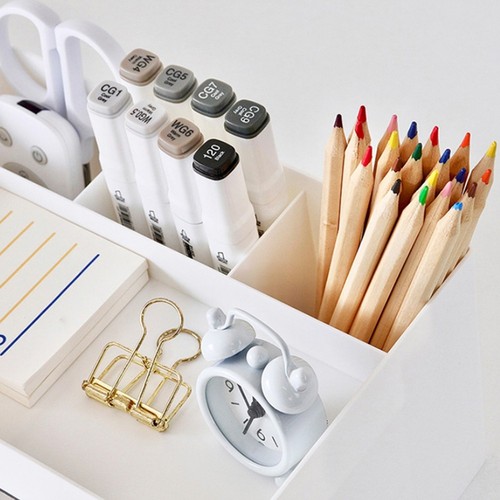 1 PCS Multifunctional Desk Organizer White Desk Organizer with 4 Drawers Z1J8 - Bild 4 von 9