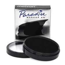 Mehron Makeup Paradise AQ - BLACK, Water-Activated Face  1.4 Ounce, Black