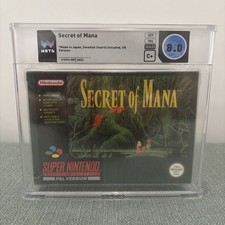 Factory Sealed - Secret Of Mana PAL UKV SNES Super Nintendo WATA8.0C+ PSA VGA