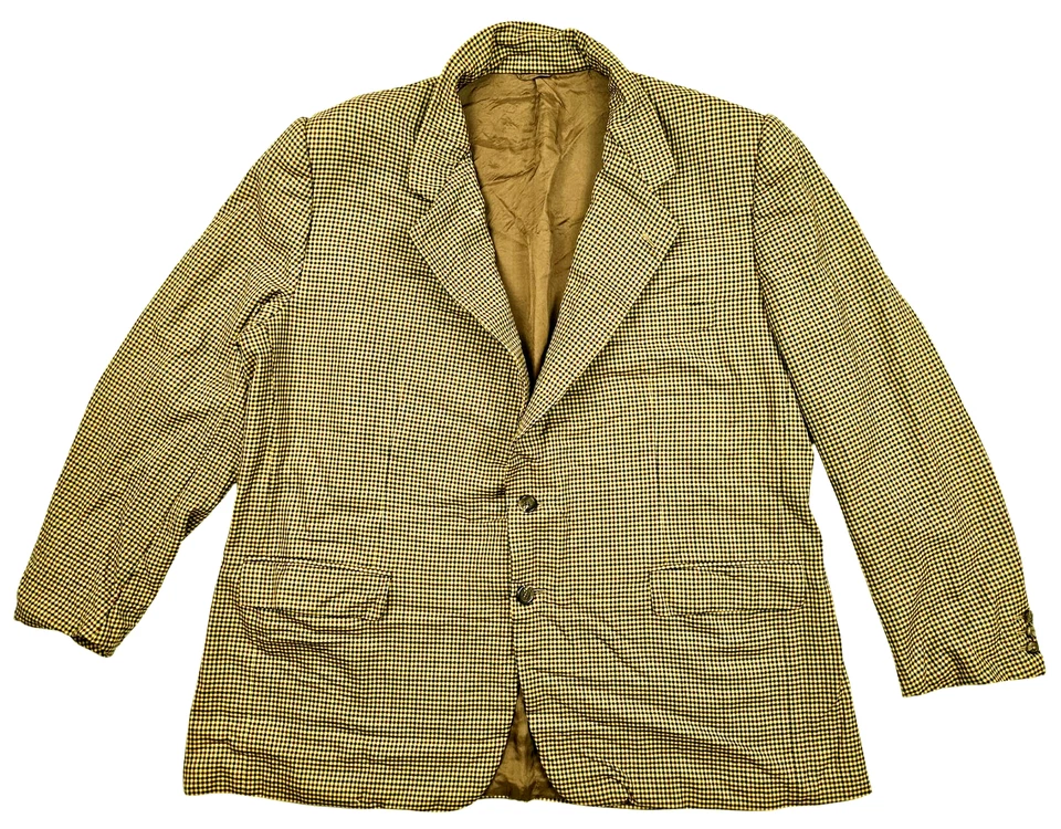 *LO ÚLTIMO ITALIA Chaqueta BURBERRYS @ SPORTS LANA AMARILLA A CUADROS 62 o XL-XXL para hombre Foto 2 de 4