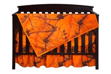 Real Tree AP Camo 3-Piece Crib Sheet Set, Orange