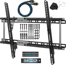Heavy Duty VESA 600 Flat Screen TV Mount 165lb Capacity Adjustable Tilt HDMI ...